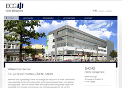 Webseite der E-C-G Facility Managemnt GmbH in Leipzig